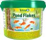Aliment complet pour petits&jeunes poissons de bassin TETRA POND PONDFLAKES 10L